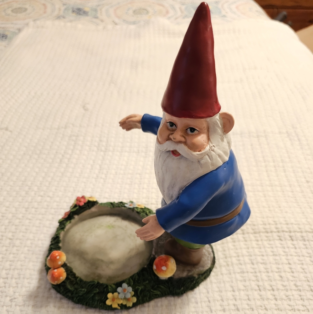 Retired Yankee Candle Garden Gnome Candle Holder